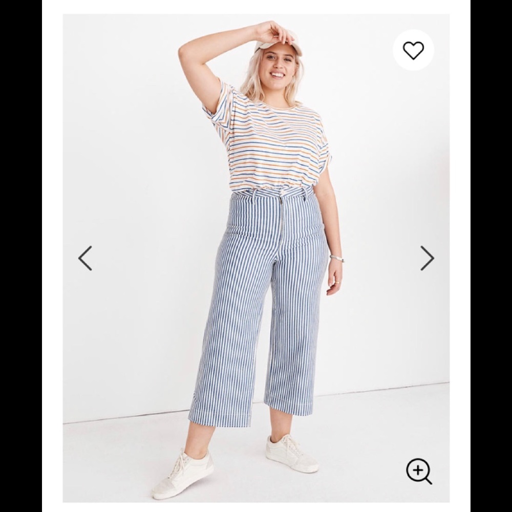 NWOT Madewell Emmett Railroad Stripe Pant 34